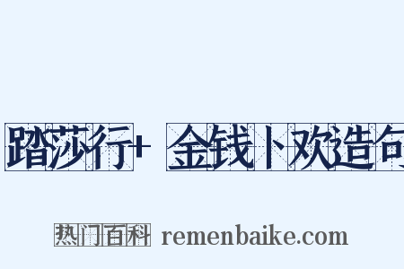踏莎行+金钱卜欢造句是什么意思的图片